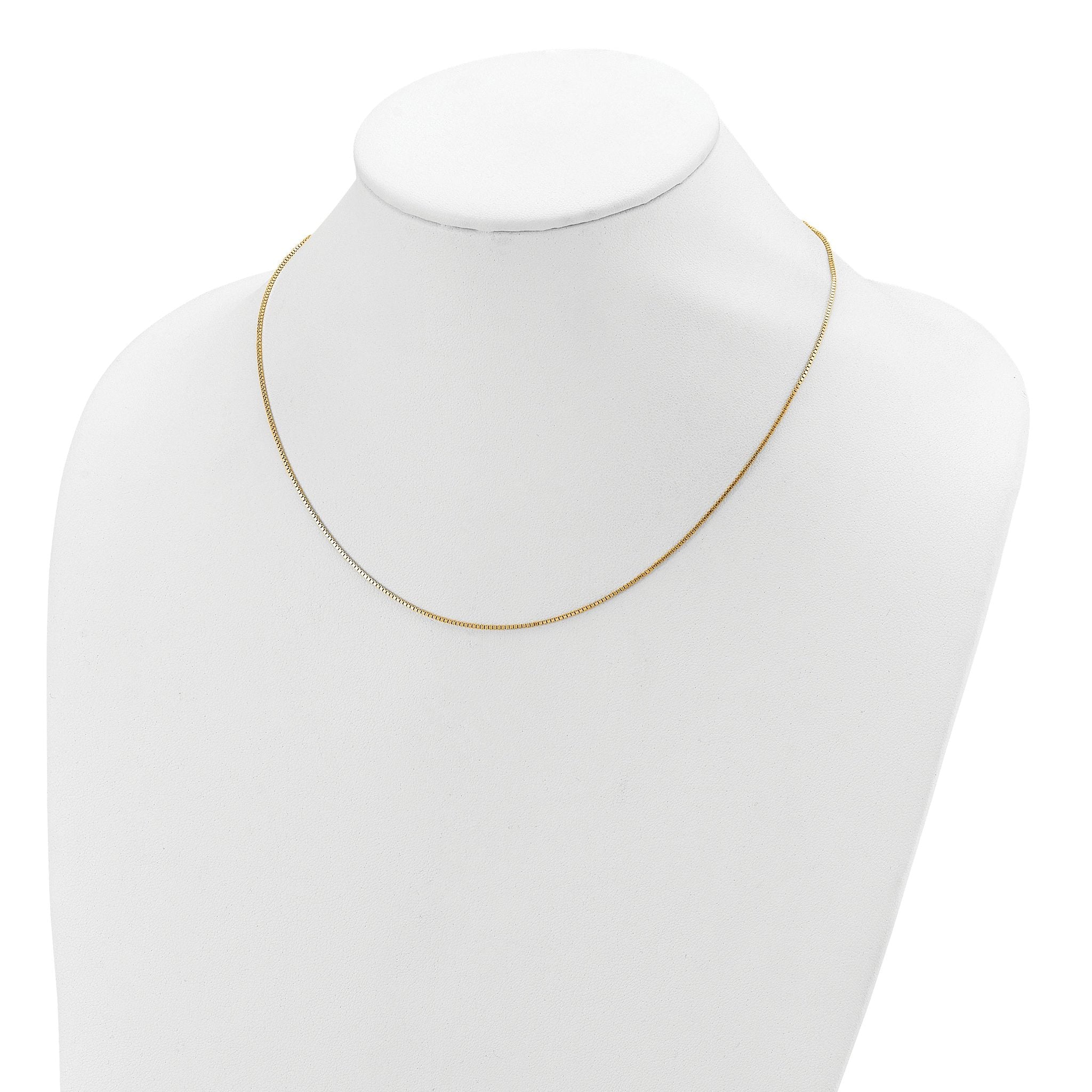 Adjustable Box Chain in Gold-Plated Sterling Silver