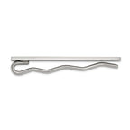 Men's Polished Cubic Zirconia Stainless Steel Tie Bar