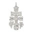 Sterling Silver 925 Cara Vaca Crucifix Pendant with Polished Finish and Anti-Tarnish