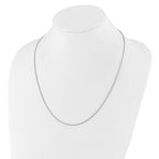 Sterling Silver RH-plated Adjustable 1.4mm Snake Chain