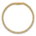 14k 5 carat Lab Grown Diamond VS+ F+ Complete Princess Prong Set Tennis Bracelet