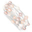 6-7mm Multicolored Baroque Freshwater Cultured Pearl and GlaSterling Silver Beaded Wrap Bracelet