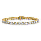 14k 10 carat Lab Grown Diamond VS+ F+ Complete Tennis Bracelet