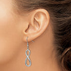 Stainless Steel Polished Infinity Drop Dangle Earrings for Women