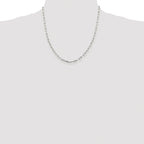 Elongated Open Link Chain in Sterling Silver, 3.25mm