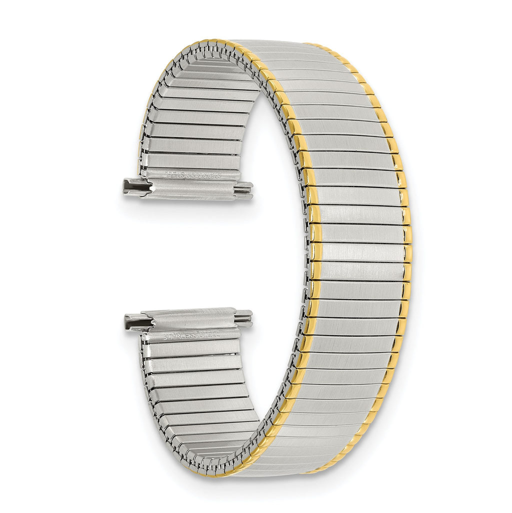 Men's Two-Tone Expansion Watch Band in Stainless Steel