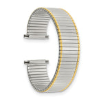 Men's Two-Tone Expansion Watch Band in Stainless Steel