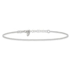 Sterling Silver Puffed Heart Dangle 9 inch Plus 1 inch Extender - Total 10 inch Anklet