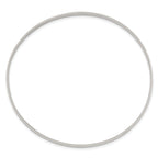 Sterling Silver 925 Polished Bangle Bracelet with Solid Slip-On Design