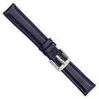 Navy Glove Leather Watch Band with Panerai-Style Buckle, 19mm