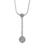 Sterling Silver Rhodium-plated Polished CZ Dangle Necklace