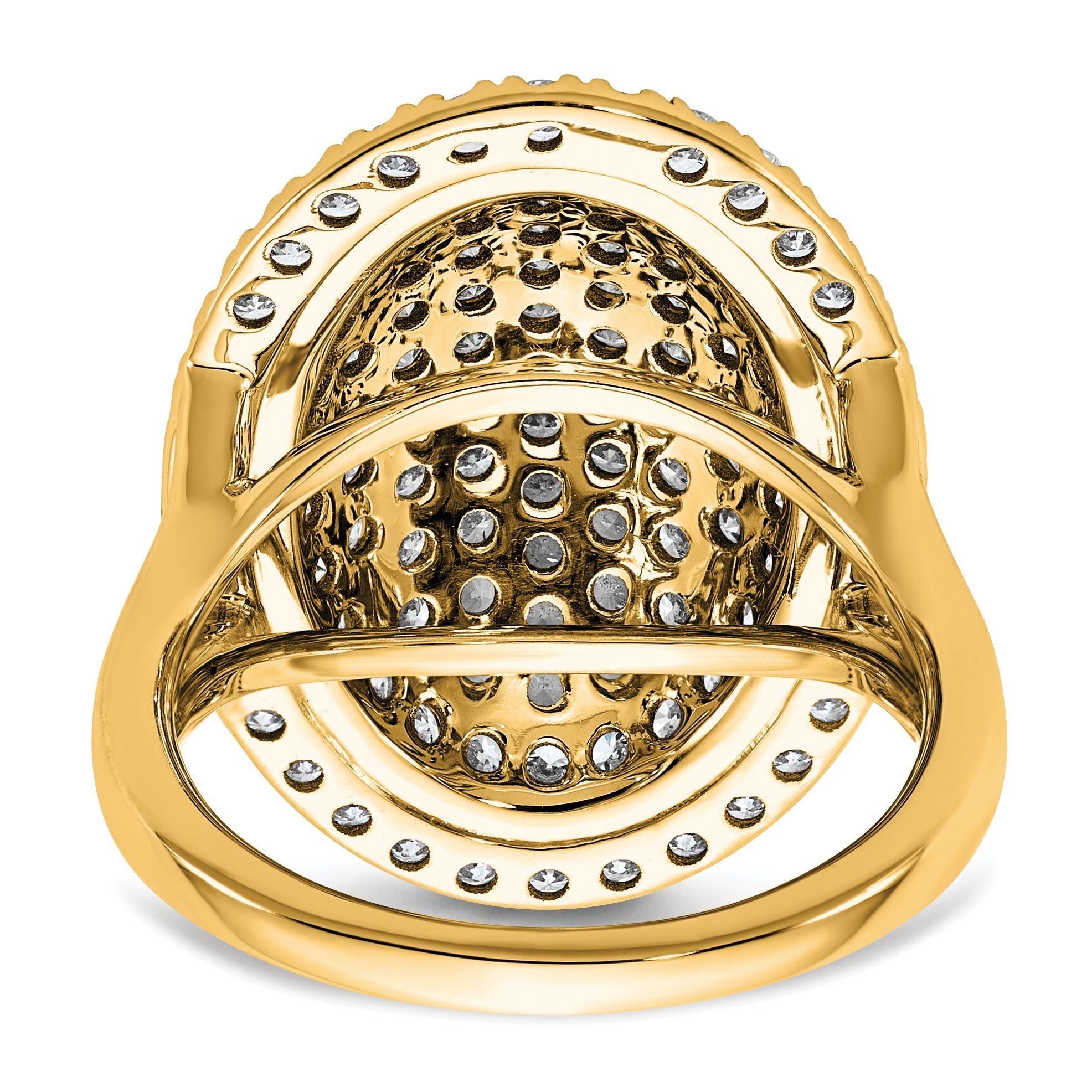 14k 2 1/4 carat Lab Grown Diamond VS/SI+ G+ Complete Fashion Ring