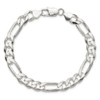 Figaro Chain in Sterling Silver, 8mm