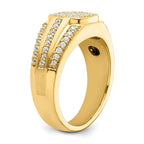 14k 3/4 carat Lab Grown Diamond VS/SI+ G+ Complete Men's Ring