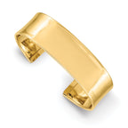 Sophia Jewelers 14K Gold Polished Cuff Bangle Elegant Women's Bracelet