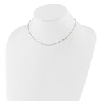 0.85mm 10K White Gold Box Chain