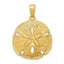 10K Polished Sand Dollar Charm