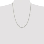 Sterling Silver Rhodium-plated 2mm Box Chain