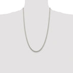 Sterling Silver Rhodium-plated 4mm Round Spiga Chain