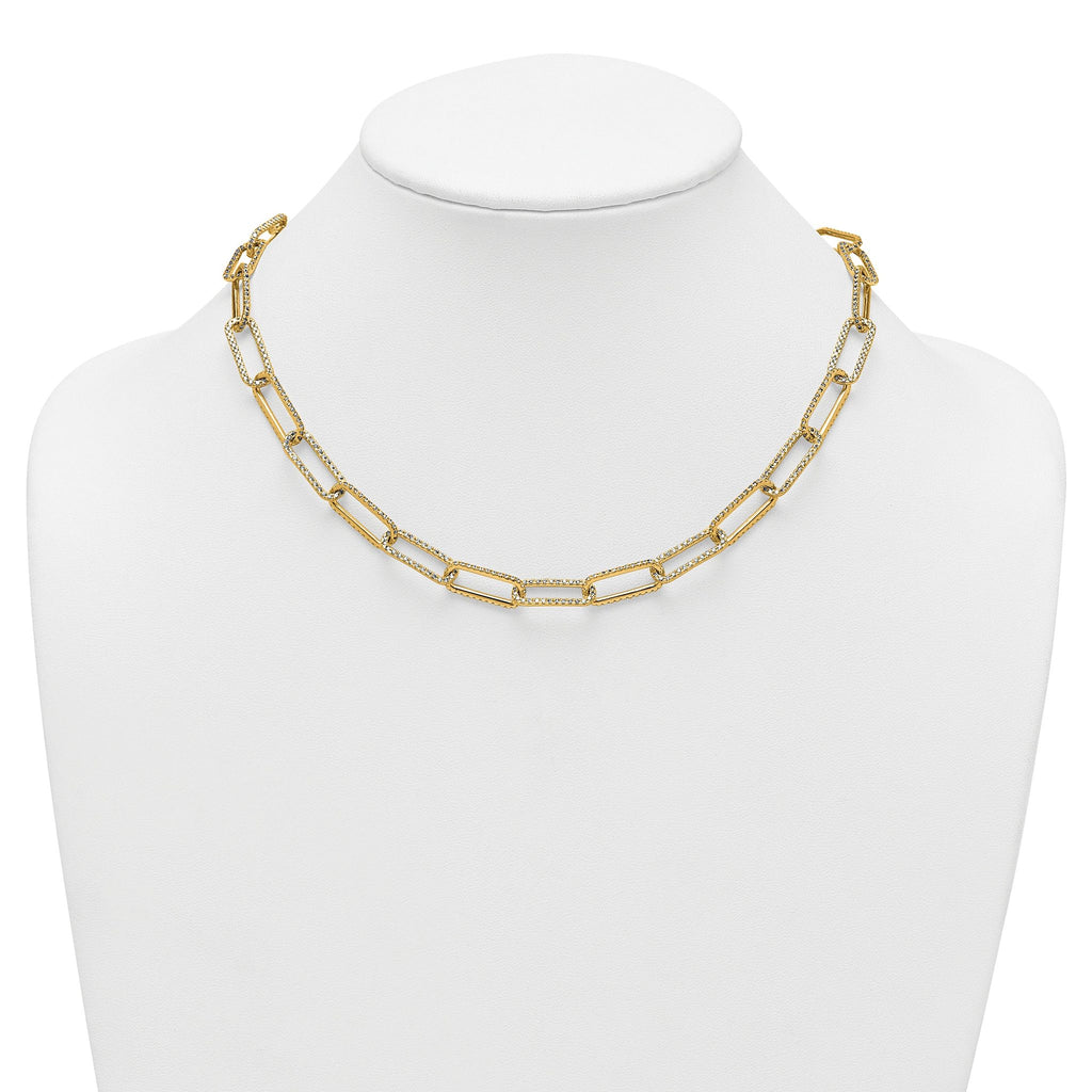 True Origin 14k 8 5/8 carat Lab Grown Diamond VS+ F+ 18 inch Link Necklace