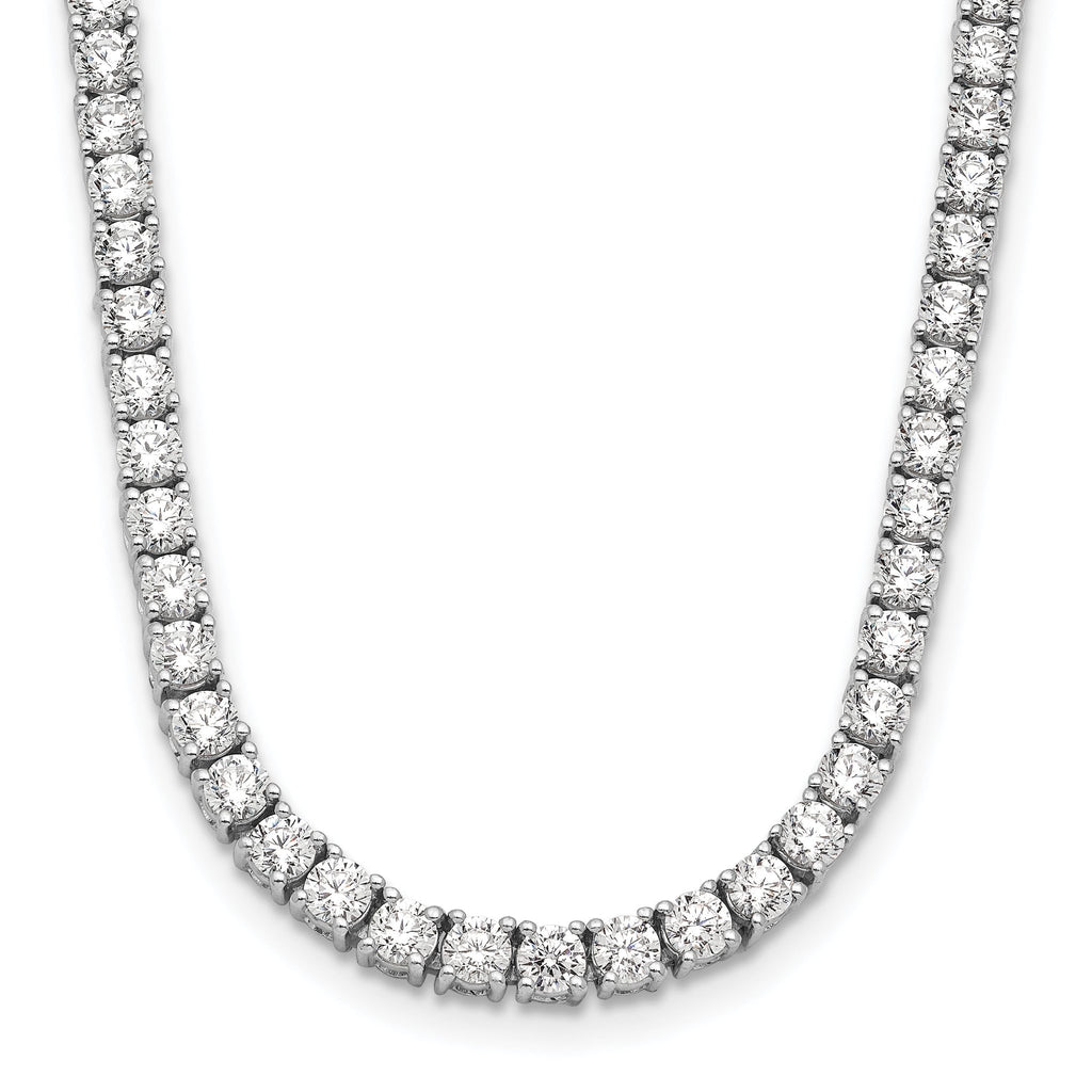 14k White Gold 10 carat Certified Lab Grown Diamond VS+ F+ Complete 16 inch Tennis Necklace