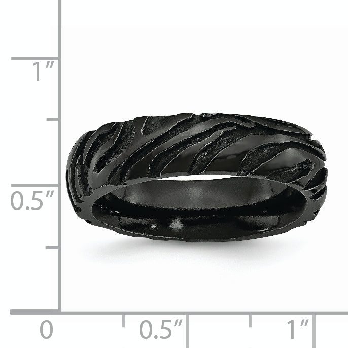 Titanium Polished Unisex Wedding Band Engravable 7.5mm by Sophia Jewelers