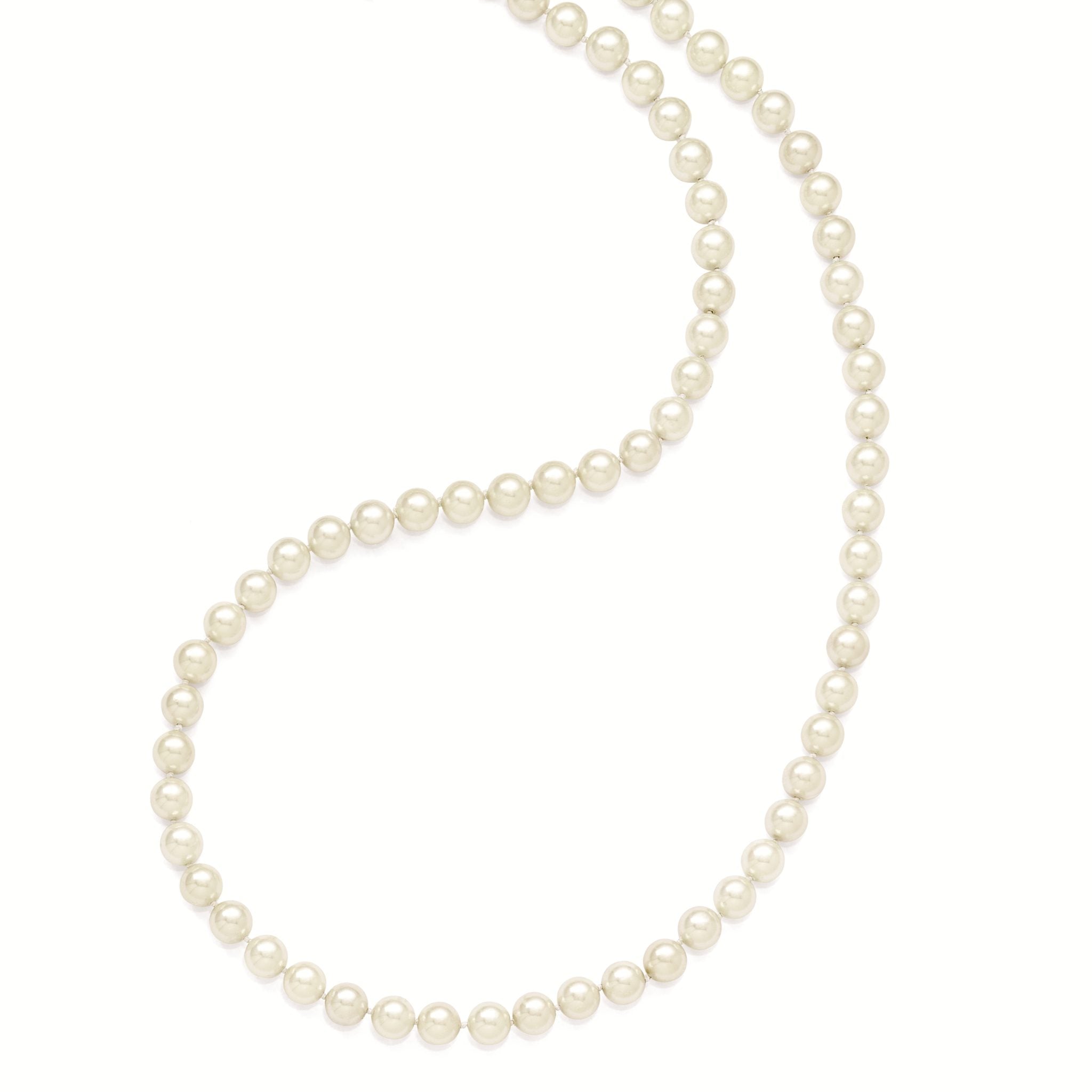 Sophia Jewelers Majestik 36 Shell Pearl Hand-knotted Beaded Necklace Secondary image