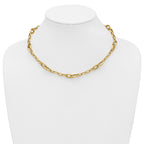 14K Polished Fancy Link Necklace