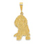 14K Gold Beagle Pendant with Polished Finish  Elegant and Textured Design