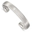 Stainless Steel Brushed and Polished Double Step Edge 11mm Cuff Bangle Bracelet