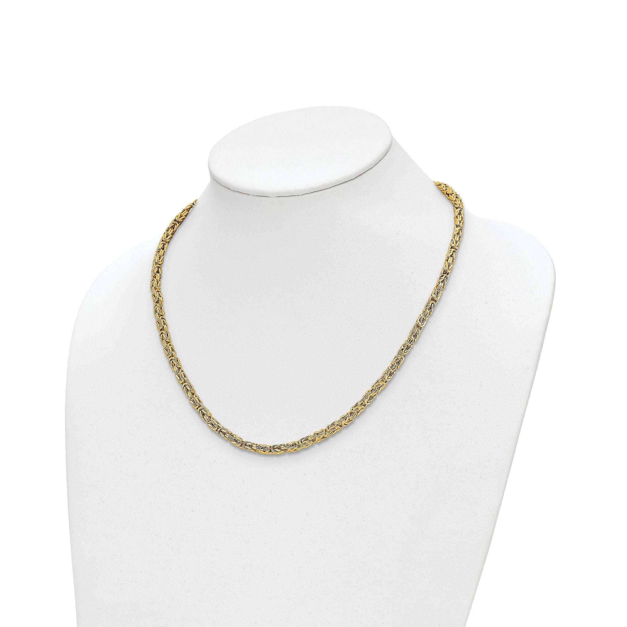 14K Polished Byzantine Link Necklace Secondary image