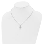 Small Cross Pendant Necklace in Stainless Steel