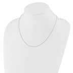 0.8mm 10K White Gold Wheat Chain