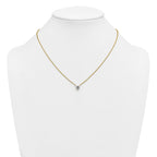 14ky Heart Certified Lab Grown VS/SI+ G+ Complete Diamond Pendant with Chai