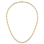 14k Polished 3.75mm Paperclip and Round Link 18 inch Necklace