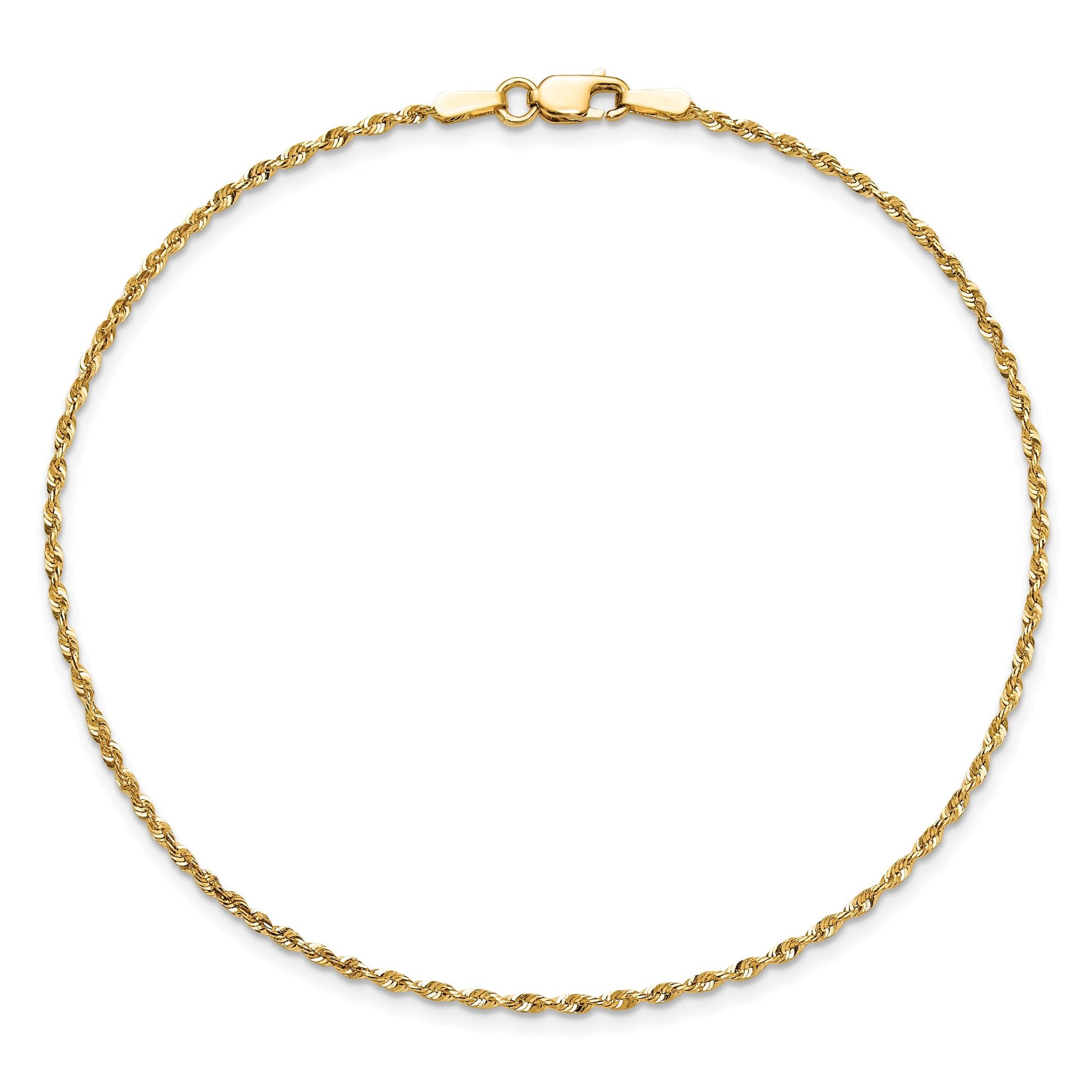 Diamond-Cut Rope Chain in 14K Yellow Gold, 1.5mm