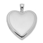 Sterling Silver Rhodium-plated Heart Locket