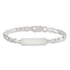 Sterling Silver Childrens ID Anchor 5in Plus 1in EXT Link Bracelet