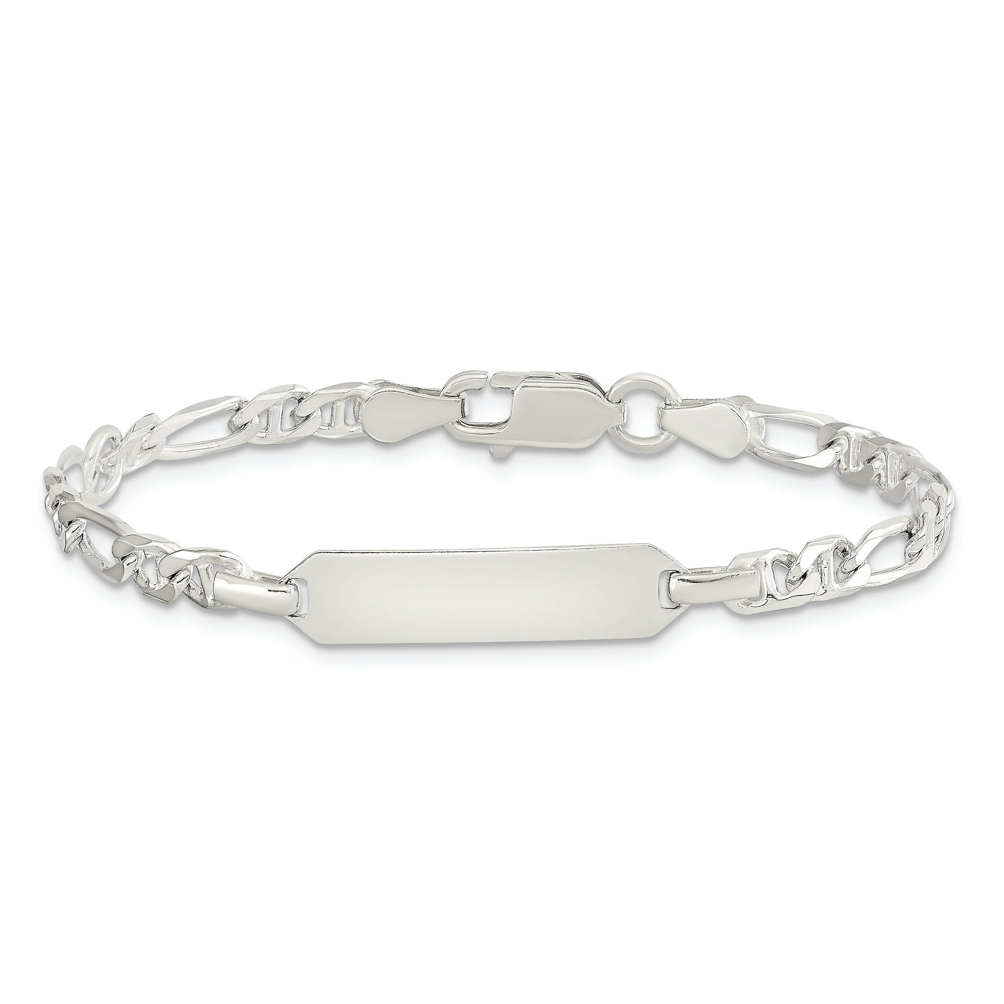 Sterling Silver Childrens ID Anchor 5in Plus 1in EXT Link Bracelet