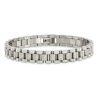 Stainless Steel Brushed and Polished Link Bracelet for Men