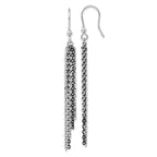 Sophia Jewelers Sterling Silver Rhodium & Black Ruthenium Dangle Earrings Polished Elegant Design