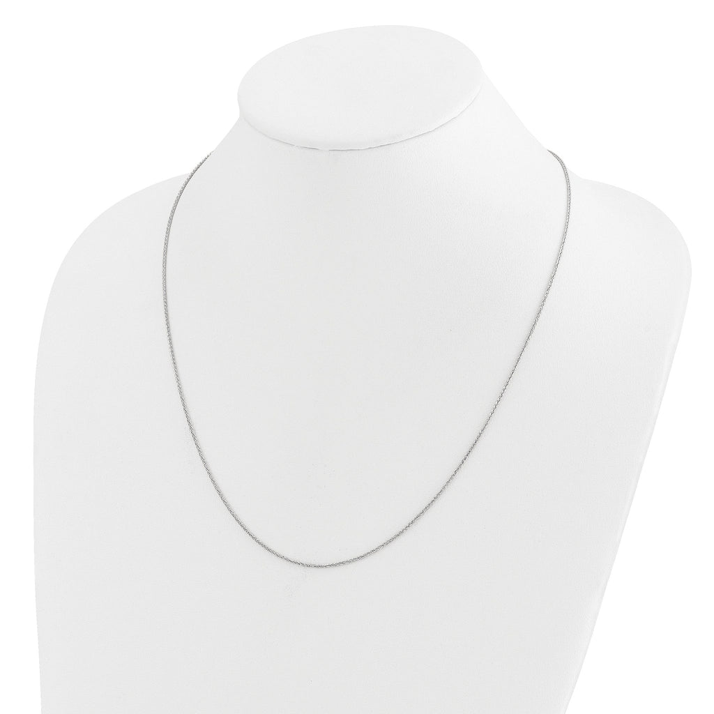 Diamond-Cut Wheat Chain in 14K White Gold, 1.2mm