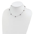 Sophia Jewelers Sterling Silver Peacock Pearl Necklace with Polished Finish