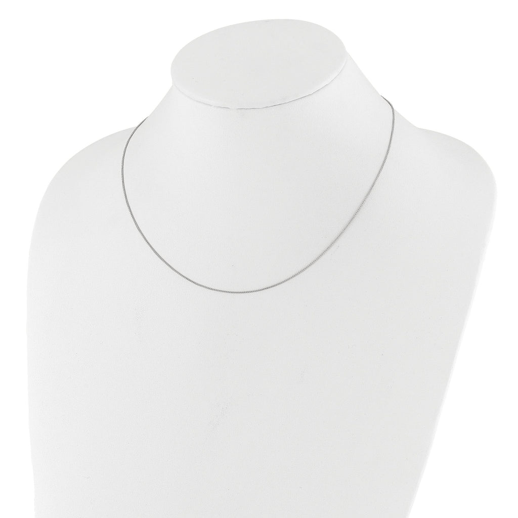 0.8mm 10K White Gold Baby Spiga Chain