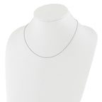 0.8mm 10K White Gold Baby Spiga Chain