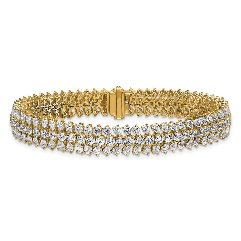 14k 10 carat Lab Grown Diamond VS+ F+ Complete Fashion Tennis Bracelet