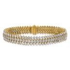 14k 10 carat Lab Grown Diamond VS+ F+ Complete Fashion Tennis Bracelet