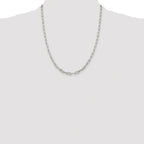 Elongated Open Link Chain in Sterling Silver, 4.25mm