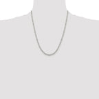 Pavé Flat Figaro Chain in Sterling Silver