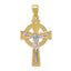 14K Two-Tone Gold Iona Crucifix Pendant with Solid Cast Design